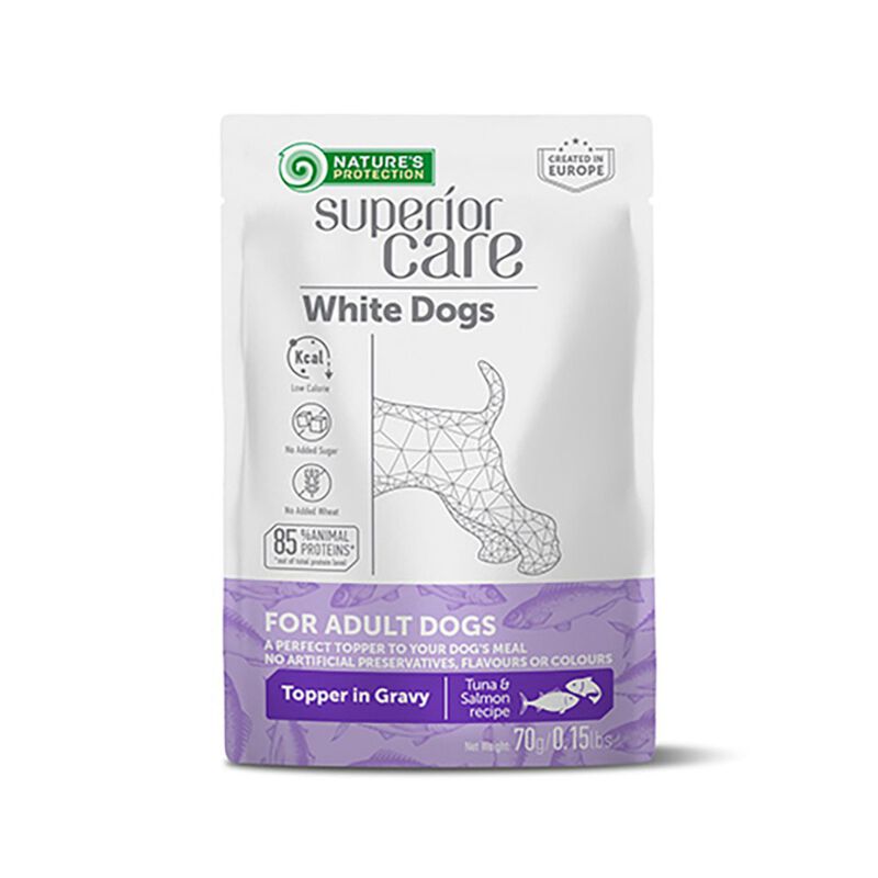 Nature's Protection Superior Care Dog Adult con Pelo Bianco al Tonno e Salmone 70 gr