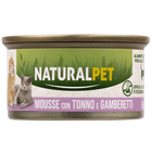 Naturalpet Cat Adult Mousse con Tonno e gamberetti 85 gr