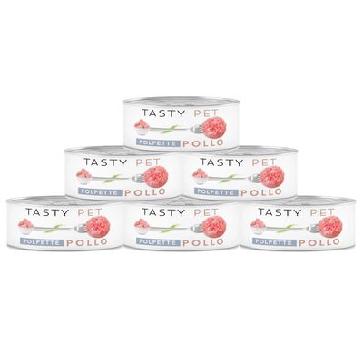 Tasty Pet Polpette al sugo per gatti adulti con Pollo, Maiale e Carota 85 gr