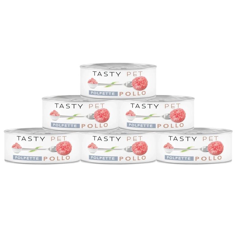 Tasty Pet Polpette al sugo per gatti adulti con Pollo, Maiale e Carota 85 gr