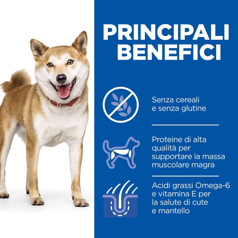 Hill's Science Plan Dog Medium Adult Ipoallergenico No Grain con Tonno 12 kg