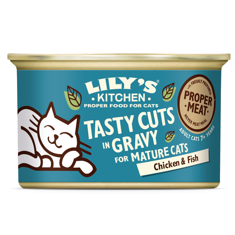 Lily's Kitchen Cat Senior Tasty Cuts Pollo & Pesce 85 gr
