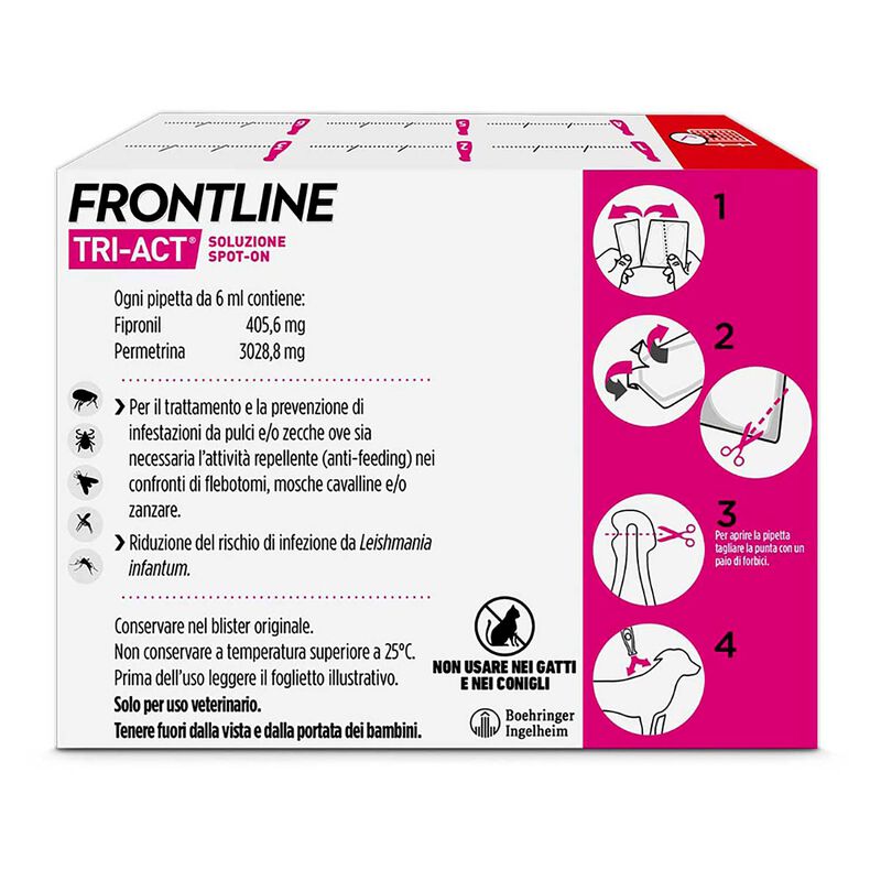 Frontline Tri-act antiparassitario cani 40-60 kg - 6 pipette