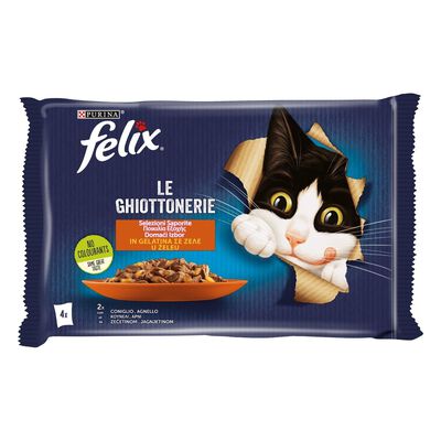 Felix Le Ghiottonerie Selezioni saporite Coniglio e Agnello 85grx4pz