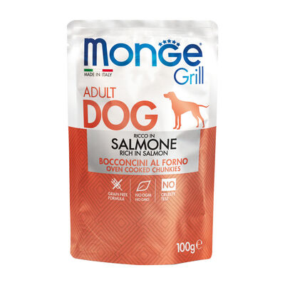 Monge Grill per cani adulti Bocconcini Ricco di Salmone 100 gr