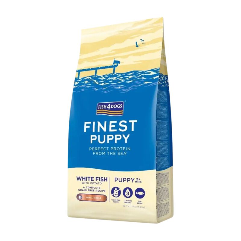 Fish4dogs Finest Dog Puppy Small Pesce Bianco 6 kg