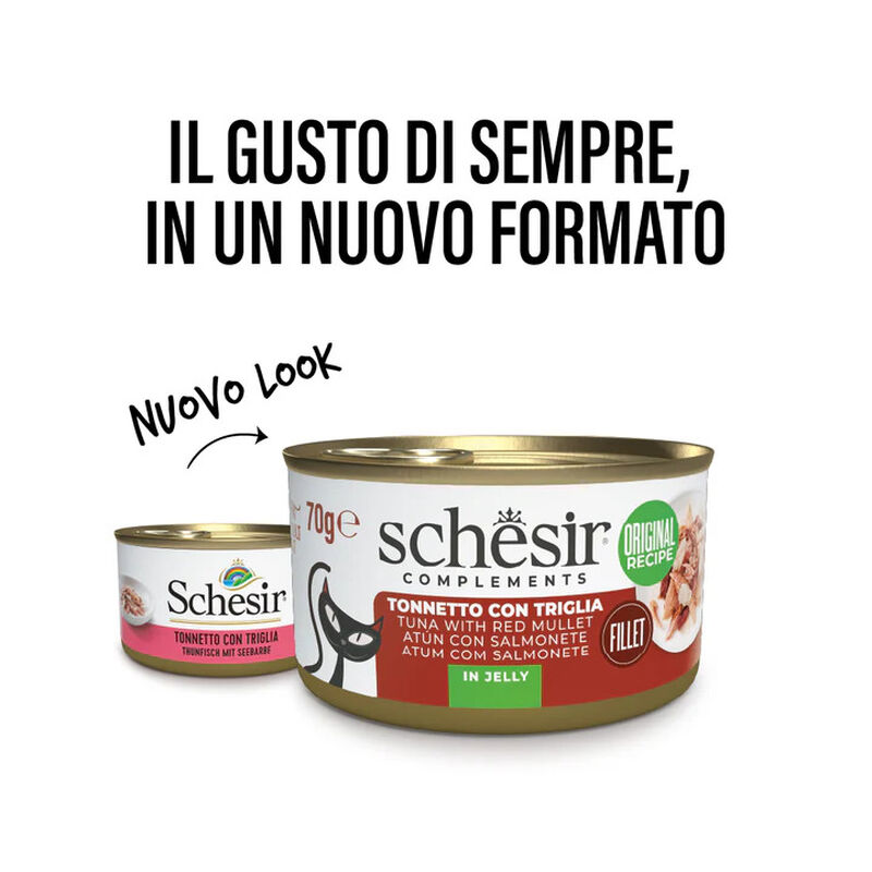 Schesir Cat Filetti di Tonnetto con Triglia in Gelatina 70g