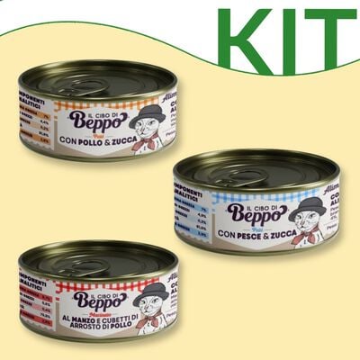 Kit degustazione Il Cibo Di Beppo Cat Adult steril pat&eacute; 85 gr