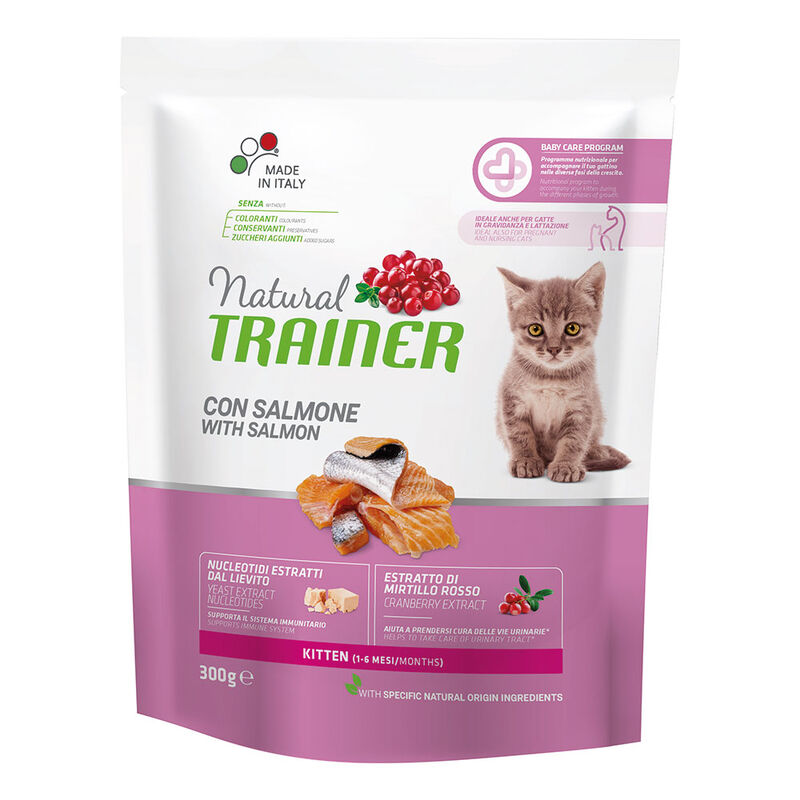 Natural Trainer Cat Kitten con Salmone 300 gr