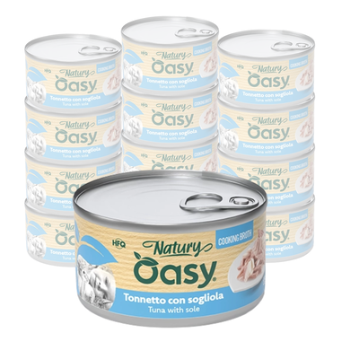 Oasy Natury Cat Adult Tonnetto con sogliola in brodo 85gr