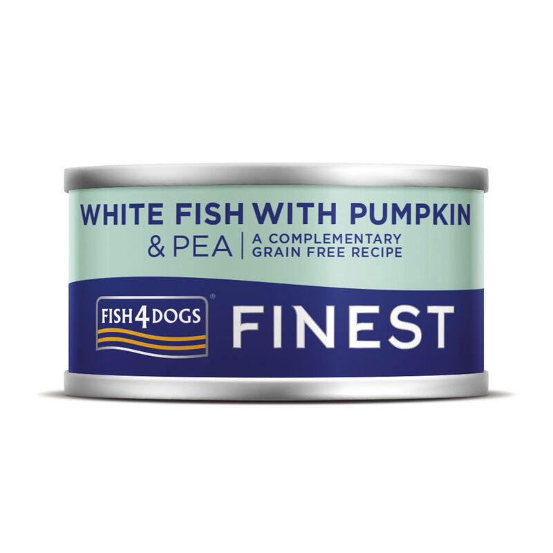 Fish4Dogs Finest Dog Pesce Bianco con Zucca e Piselli 85 gr