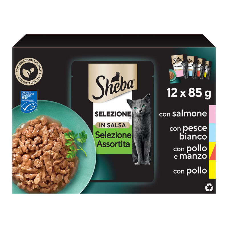 Sheba Cat Selezione in Salsa Assortita 12x85 gr