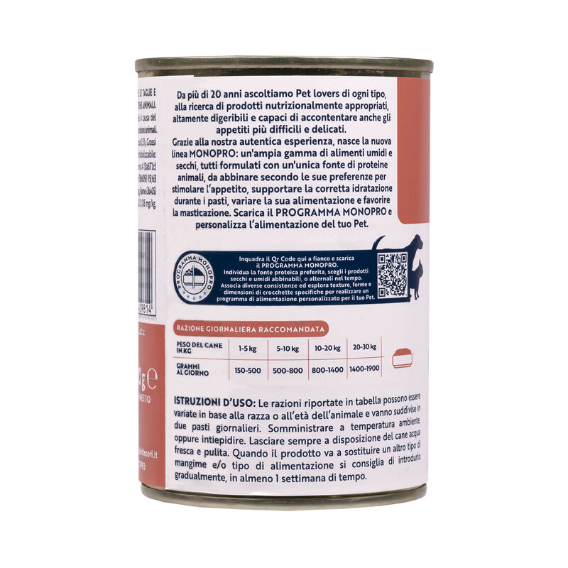 Monopro Dog All Breeds Paté Salmone 400gr