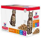 Hill's Science Plan Cat Adult Multipack con Pesce Oceanico, Pollo e Manzo 12 x 85 gr image number 0