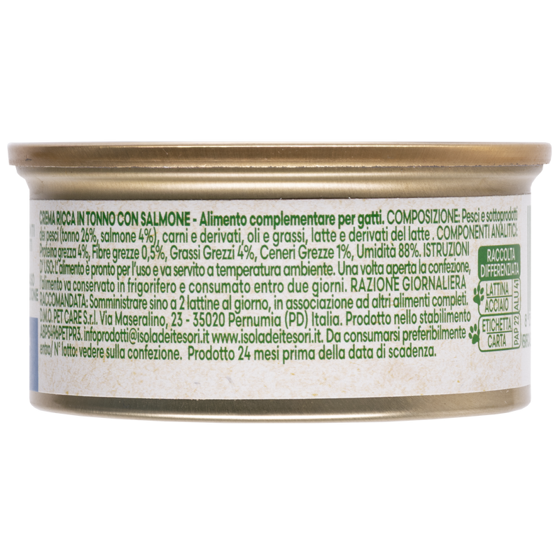 Naturalpet Cat Crema Tonno con Salmone 70g