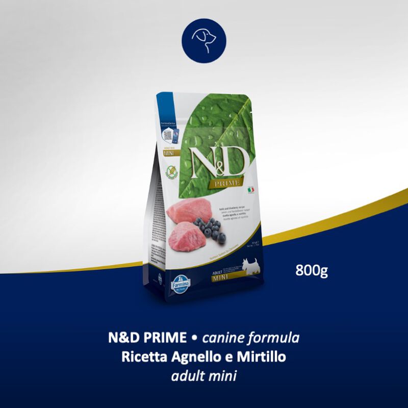 Farmina N&D Prime Dog Adult Mini Agnello e Mirtillo 800 gr