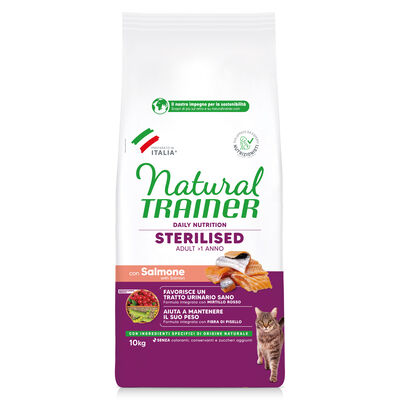 Natural Trainer Cat Adult Sterilised Salmone 10 kg