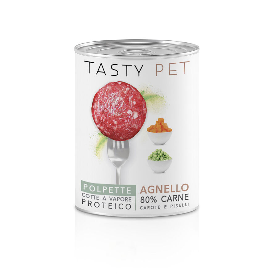 Tasty Pet Polpette in Salsa per cani con Agnello, Carote e Piselli 400 gr