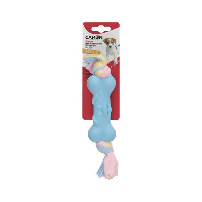 Camon Gioco Osso in TPR con nastro in cotone 25cm