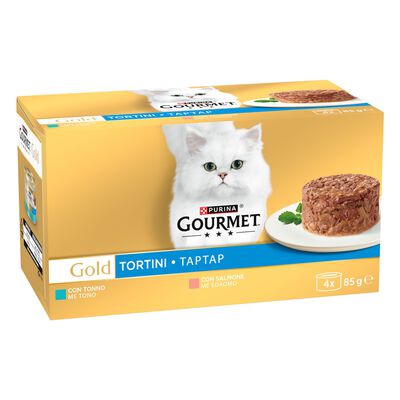 Gourmet Gold Cat Multipack con Tortini al Salmone e Tonno 4pz x 85 gr