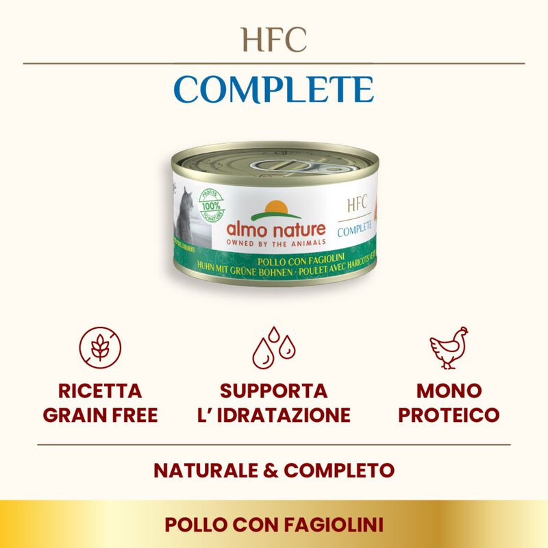 Almo Nature HFC Cat Pollo con fagiolini 70g 