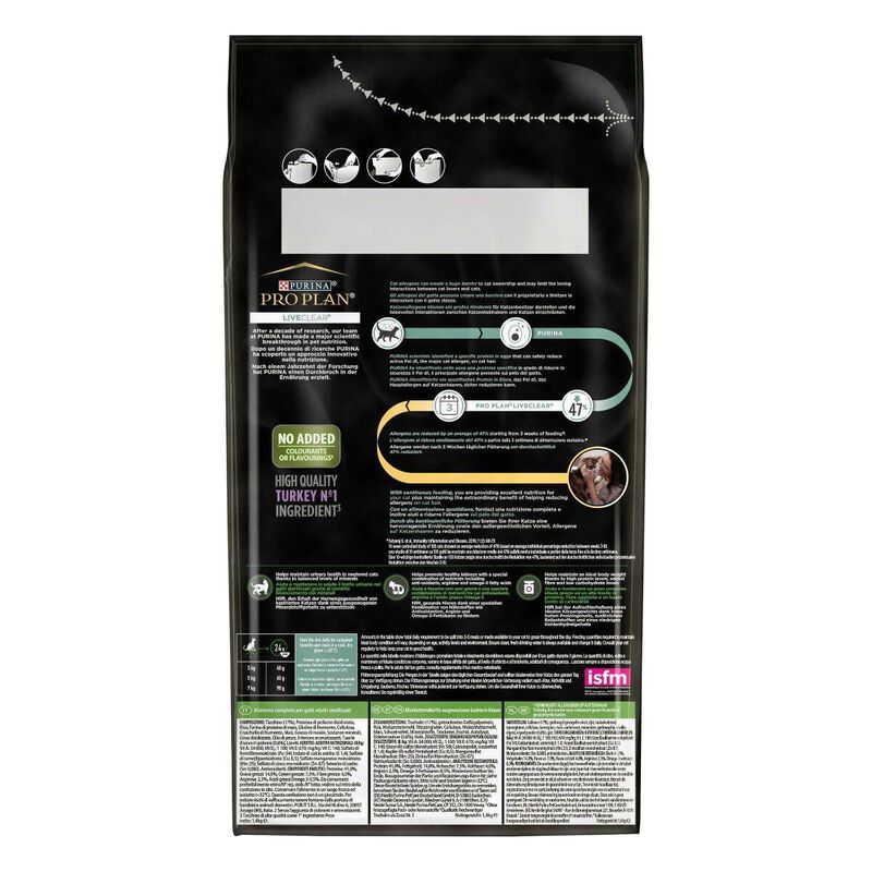 Purina Pro Plan LiveClear Cat Adult Sterilized ricco In Tacchino 1,4 kg