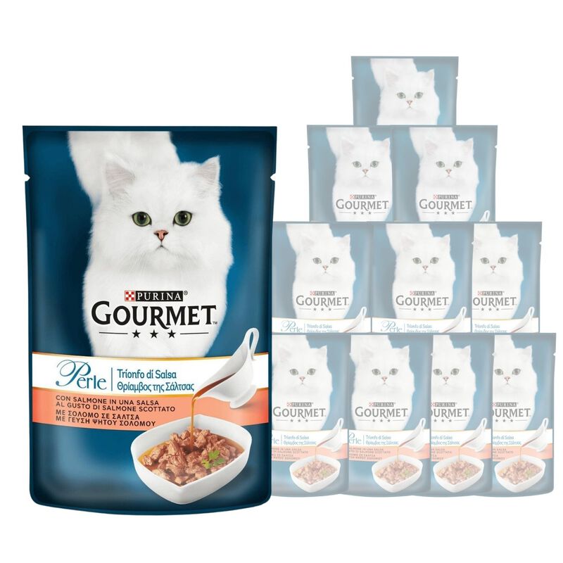 Gourmet Perle Cat Adult Trionfo di Salsa con Salmone 85 gr