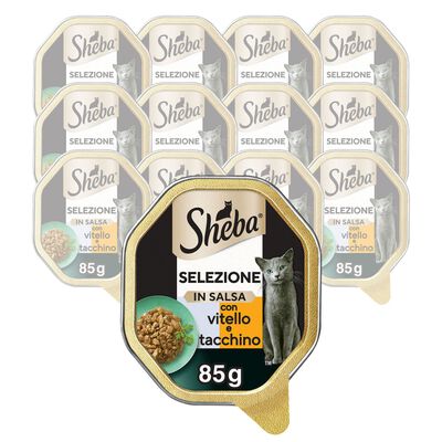 Sheba Cat Selezioni in Salsa Vitello e Tacchino 85 gr
