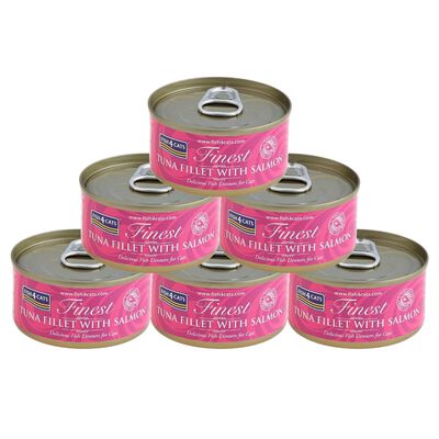 Fish4Cats Finest Cibo Umido per gatti Tonno e Salmone 70 gr
