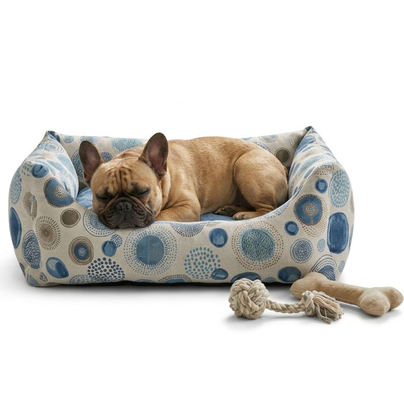 Leo Pet Cuccia per cani Rodi Blue Circles 45 x 60 cm