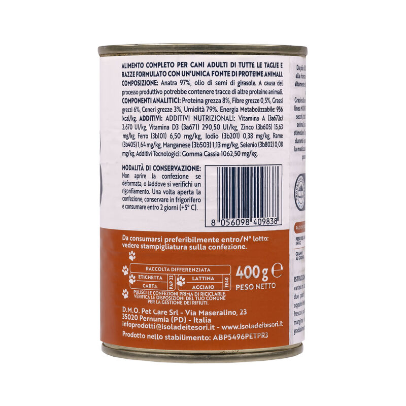 Monopro Dog All Breeds Paté Anatra 400gr