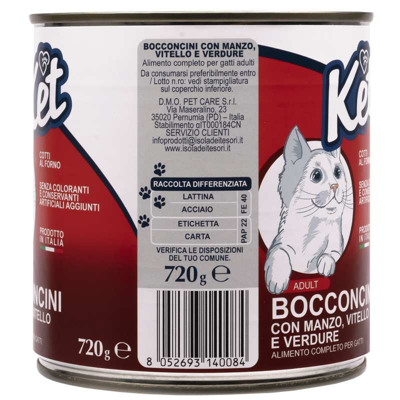 Ket Adult All breeds Bocconcini Manzo e Vitello 720 gr