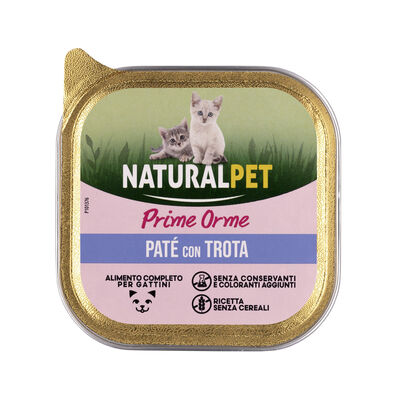 Naturalpet Prime Orme Kitten Paté con trota 100gr