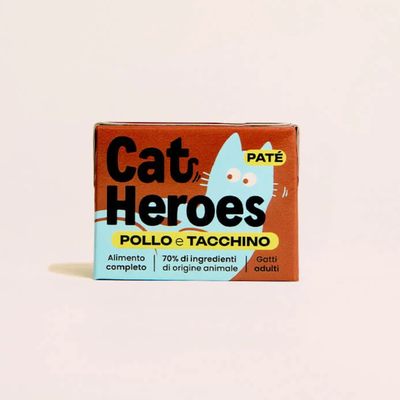 Cat Heroes Pat&eacute; Pollo e tacchino 95gr