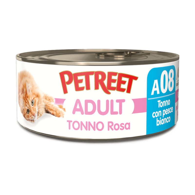 Petreet Cat Tonno rosa Tonno con pesce bianco 70 gr