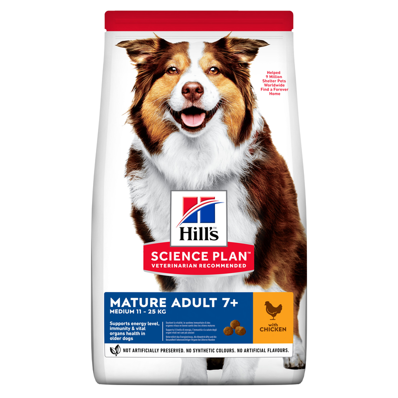 Hill's Science Plan Dog Medium Mature Adult 7+ con Pollo 12 kg