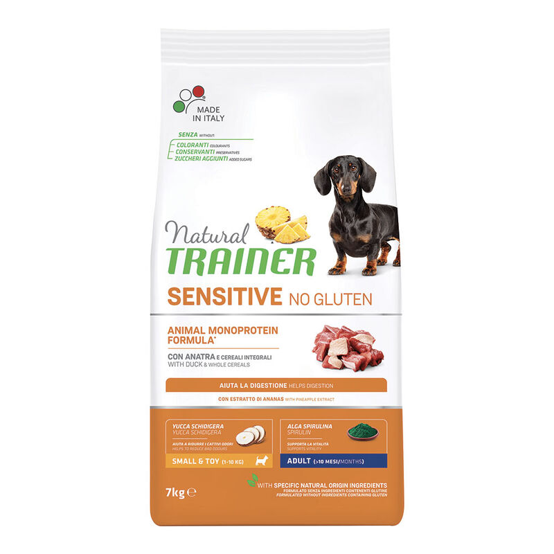Natural Trainer Dog Sensitive No Gluten Mini Adult con Anatra 7kg.