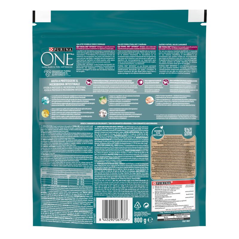 Purina One Bifensis Cat Urinary Pollo e Frumento 800 gr
