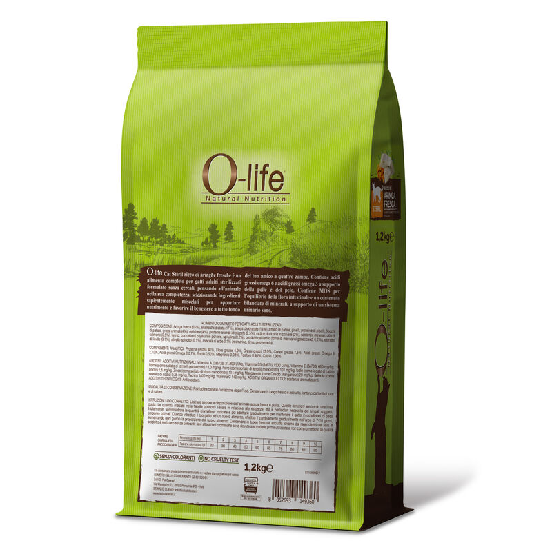 O-life Cat Adult Sterilised Aringa 1,2kg