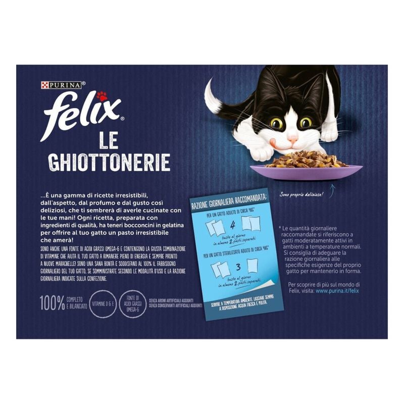 Felix Le Ghiottonerie Cat Adult Le Preferite  72 pz x 85 gr