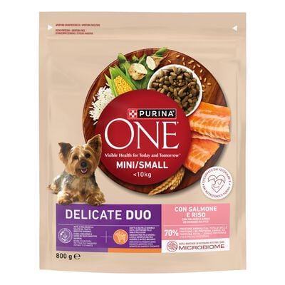 Purina One Dog Mini Delicate con Salmone e Riso 800 gr