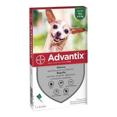 Advantix Spot-On cane 0-4 kg  1 pipetta