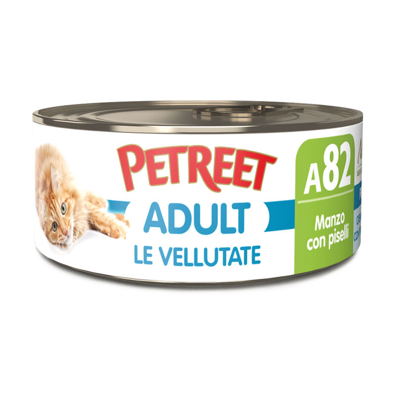 Petreet Cat Adult Vellutata di Manzo con i piselli 70gr A82