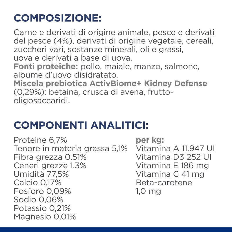 Hill's Prescription Diet Cat k/d Kidney Care Renal con Salmone 85 gr