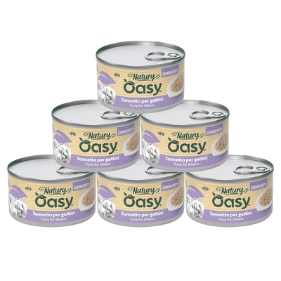 Oasy Natury umido per gattini Tonnetto in brodo 85 gr