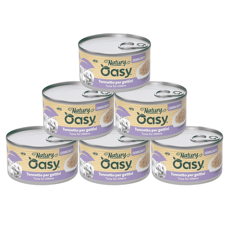 Oasy Natury umido per gattini Tonnetto in brodo 85 gr