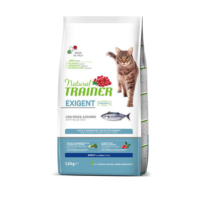 Natural Trainer Cat Adult Exigent con Pesce Azzurro 1,5 kg