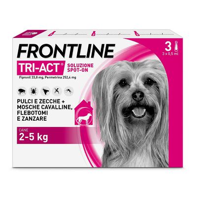 Frontline Tri-act antiparassitario cani 2-5 kg - 3 pipette