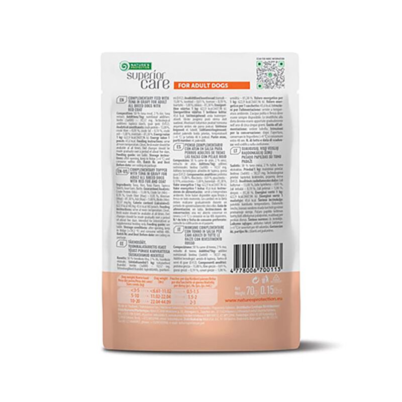 Nature's Protection Superior Care Dog Adult Pelo Rosso con Tonno 70 gr