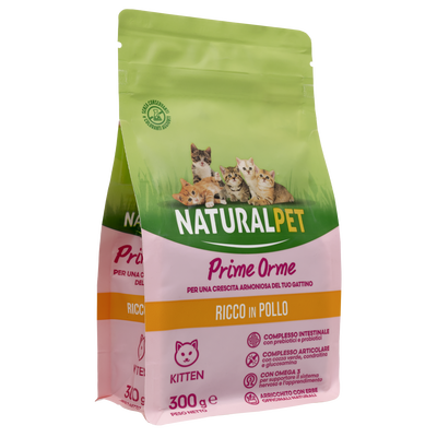 Naturalpet Prime Orme Kitten ricco in Pollo 300gr